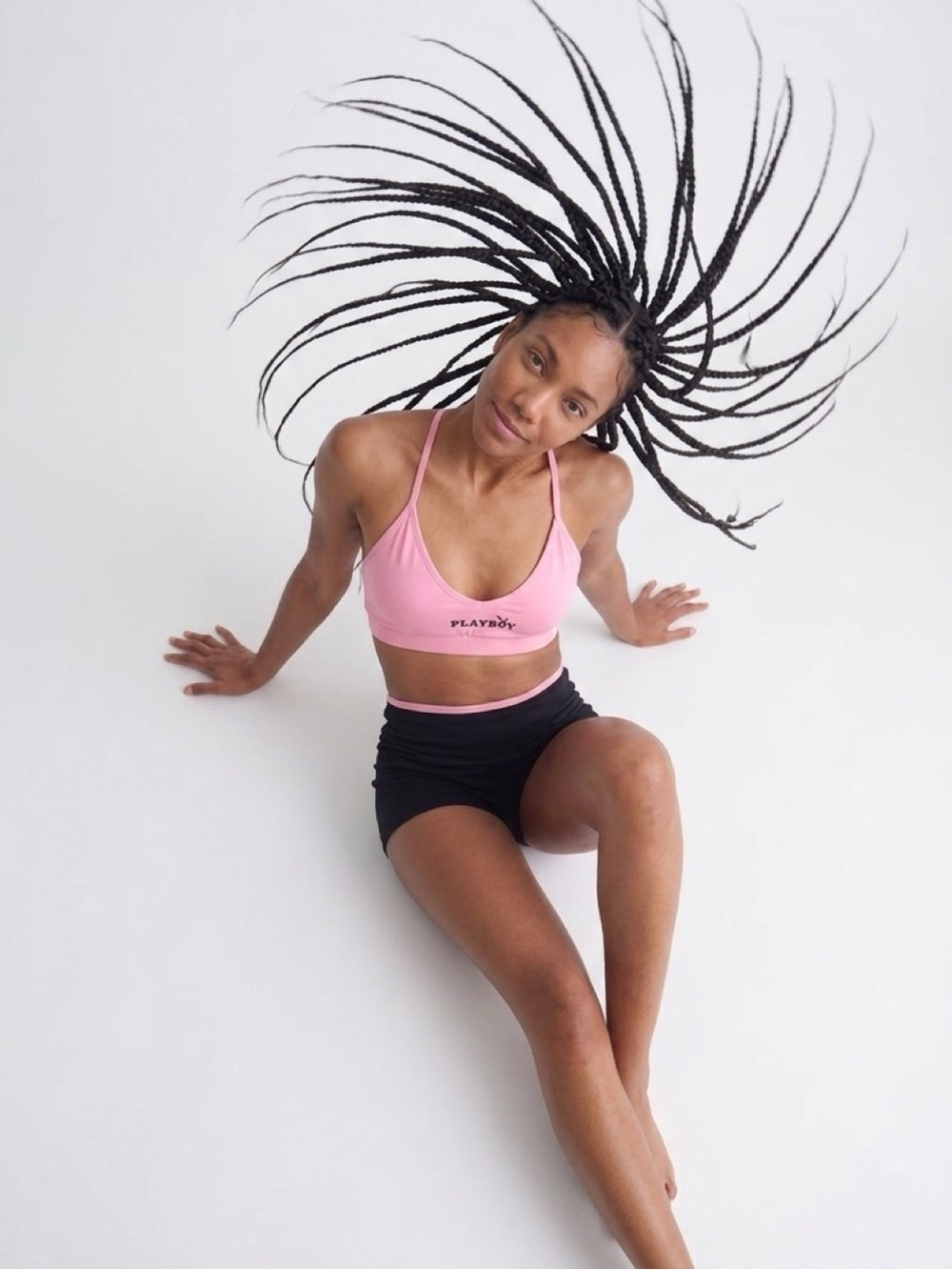 PLAYBOY Pink Triangle Bralette with Racerback Detail